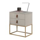 Ver imagem 3 de Conjunto 2 Mesa de Cabeceira Estilo Industrial com Puxadores de Couro