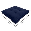 Ver imagem 4 de Almofada Futon Decoração 70x70 Cm Azul Marinho