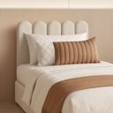 Ver imagem 5 de Cabeceira Nuvem Estofada Solteiro 5 Placas em Suede 45x20cm:branco