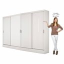 Ver imagem 3 de Closet Casal Duplo Belém 4 Portas 4 Gavetas Carioca Móveis