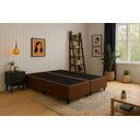 Ver imagem 2 de Cama Box Bipartido Queen Suede Premium Santo Box Bipartido 40x158x198:marrom