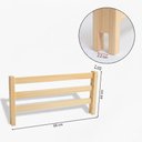 Ver imagem 2 de Grade Lateral de Proteção para Cama Infantil em Madeira Ideal para Quarto Infantil - Natural
