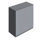 Ver imagem 4 de Armario 02 Portas com Puxador- Cinza