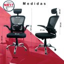 Ver imagem 3 de Cadeira de Escritório Ergonômica Presidente Standart em Tecido Mesh com Nr-17