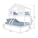 Ver imagem 3 de Beliche Casal/ Solteiro Casinha Dos Sonhos Madeira Maciça Branco Megamobilia