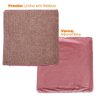 Jogo de Capas de Almofada em Microfibra 43cm X 43cm Linho em Relevo 4 Peças - Rio Home Rosa - 3