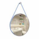 Ver imagem 2 de Espelho Decorativo Adnet Redondo 60cm com Alça Azul Bebê