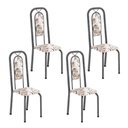 Ver imagem 1 de Cadeiras para Sala de Jantar 4 Unidades Lara Prata/Arabesco/Mart