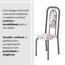 Ver imagem 5 de Cadeiras para Sala de Jantar 4 Unidades Lara Prata/Arabesco/Mart