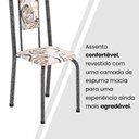 Ver imagem 4 de Cadeiras para Sala de Jantar 4 Unidades Lara Prata/Arabesco/Mart