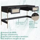 Ver imagem 3 de Escrivaninha 2 Gavetas Palhinha 28931 Linha Oslo Nero Artesano
