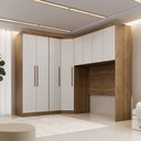 Ver imagem 2 de Guarda Roupa Modulado Casal Safira 010 em Mdf com 8 Portas e 3 Gavetas