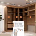Ver imagem 4 de Guarda Roupa Modulado Casal Safira 010 em Mdf com 8 Portas e 3 Gavetas