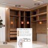 Guarda Roupa Modulado Casal Safira 010 em Mdf com 8 Portas e 3 Gavetas - 4