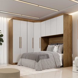 Guarda Roupa Modulado Casal Safira 010 em Mdf com 8 Portas e 3 Gavetas - 1