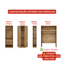 Ver imagem 4 de Guarda Roupa Modulado Casal Safira 010 em MDF com 8 Portas e 3 Gavetas