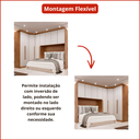 Ver imagem 5 de Guarda Roupa Modulado Casal Safira 010 em MDF com 8 Portas e 3 Gavetas