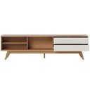 Ver mais imagens de Rack para Sala de Estar Tv 75 Pol 200cm Pés Retrô Venice C04 Freijó Off White Matte - Lyam Decor