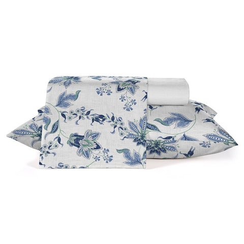 Jogo de Cama - Casal - Diamante - 150 Fios - 4 Peças - 100% Algodão - Teka