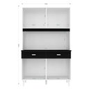Ver imagem 3 de Cozinha Ambiente Kit Manu 8 Portas Branco Preto - Poquema