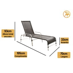 Kit 4 Cadeiras e Mesa, 2 Espreguiçadeiras, 1 Balanço Ninho e 1 Chaise em Alumínio  - 7