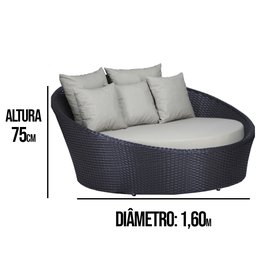 Kit 4 Cadeiras e Mesa, 2 Espreguiçadeiras, 1 Balanço Ninho e 1 Chaise em Alumínio  - 3