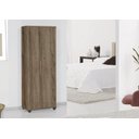 Ver imagem 4 de Multiuso / Sapateira 02 Portas Com Chave Cor Teca Amadeirado Trinobel