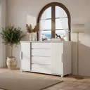Ver imagem 5 de Cômoda Gaveteiro Organizador 4 Gavetas Vivace Branca