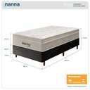 Ver imagem 2 de Cama Box Preta + Colchão Solteiro King Santa Cruz Bege Molas Ensacadas Euro Pillow 96x203x72cm
