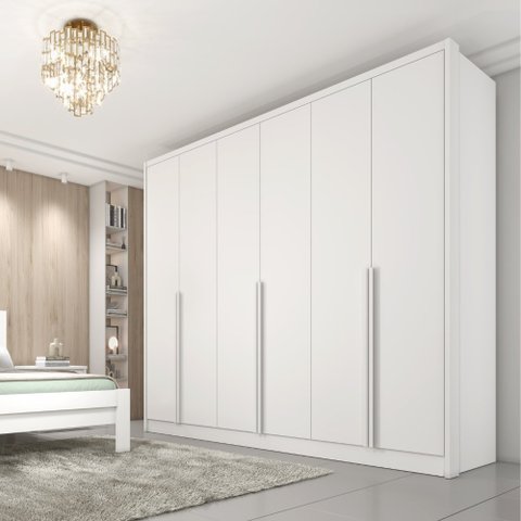 Guarda Roupa Casal 100% Mdf 6 Portas 6 Gavetas Fortuna Tcil Tcil Móveis Guarda Roupa Casal Fortuna 1