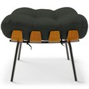 Ver imagem 4 de Poltrona Costela L02 com Puff Sala de Estar Linho Verde - Lyam Decor
