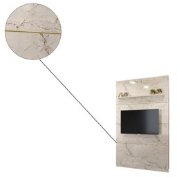 Painel Piso Teto Sarah TV 65 Calacata Off White Tana Decor Madetec - 3
