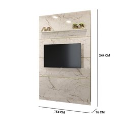Painel Piso Teto Sarah TV 65 Calacata Off White Tana Decor Madetec - 4