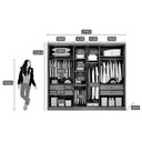 Ver imagem 4 de Guarda Roupa Casal 6 Portas e 4 Gavetas Robust/livorno Branco - Novo Horizonte
