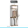 Guarda Roupa Casal Modulado Completo Estilo Industrial Bacco MDP Carvalho Cinza - MENU - 5