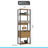 Guarda Roupa Casal Modulado Completo Estilo Industrial Bacco MDP Carvalho Cinza - MENU - 6
