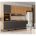 Ver imagem 1 de Cozinha Completa 100% Mdf 7 Peças 16 Portas com Tampo 385cm Noruega Espresso Móveis
