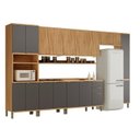 Ver imagem 2 de Cozinha Completa 100% Mdf 7 Peças 16 Portas com Tampo 385cm Noruega Espresso Móveis