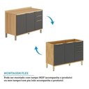 Ver imagem 5 de Cozinha Completa 100% Mdf 7 Peças 16 Portas com Tampo 385cm Noruega Espresso Móveis