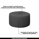 Ver imagem 4 de Conjunto Decorativo Sofá 288cm e Poltrona Clarke com Puff Round Linho Chumbo - Gran Belo