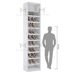 SAPATEIRA MÓDULO CLOSET 22 PARES 100% MDF M483.B (CASA, LOJA) MUNDI MOVEIS - 6