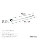 Ver imagem 4 de Toalheiro 80 cm Inox Rose Gold - Kromus RT0307R