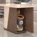 Ver imagem 3 de Kit Mesa de Jantar Harmonia com 4 Cadeiras Sinfonia em Linho Carvalho/fendi/creme