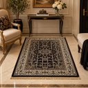 Ver imagem 2 de Tapete Persa Royal Marrom 200x300cm Fio Acetinado - Decoração para Quarto e Sala