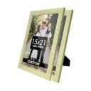 Ver imagem 1 de Kit 2 Porta Retrato 15x21 A5 com Vidro Fotos Moldura Aparador Decoração Quadro:carvalho