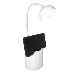 Luminária de Mesa Abajur Touch Screen LED Flexivel Recarregavel Suporte Celular Articulada Lâmpada - 1