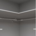 Ver imagem 6 de Guarda Roupa de Canto Reto Planejado 95cm Porta Reflecta e Cabideiros Jade CabeCasa MadeiraOriginals Cinza/Urbano
