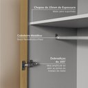 Ver imagem 5 de Guarda Roupa de Canto Reto Planejado 95cm Porta Reflecta e Cabideiros Jade CabeCasa MadeiraOriginals Cinza/Urbano