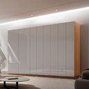 Ver imagem 1 de Guarda Roupa Casal Everest Mdf 10 Portas 4 Gavetas e 5 Prateleiras Moderna Mobilia