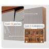 Guarda Roupa Casal Everest Mdf 10 Portas 4 Gavetas e 5 Prateleiras Moderna Mobilia - 4